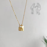 925 Silver Lock and Key Necklace Stylish Pendant for Women