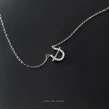 925 Silver U Shape Zircon Necklace Mini Horseshoe Light Necklace Women