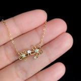 925 Silver Zircon Flower Necklace for Women Mori Pendant Necklace