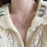 925 Sterling Silver Moonstone Pendant Necklace Minimalist Jewelry