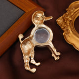 Animal Large Rhinestone Dog Pin Brooch