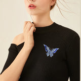 Big Butterfly Crystal Pin Brooch for Women Party Banquet Rhinestone Pin