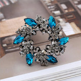 Big Flower Crystal Brooch For Women Bouquet Rhinestone Brooches And Pins