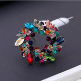 Big Flower Crystal Brooch For Women Bouquet Rhinestone Brooches And Pins