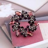 Big Flower Crystal Brooch For Women Bouquet Rhinestone Brooches And Pins
