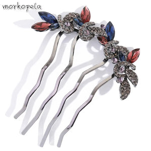 Crystal Bridal Hair Comb Wedding Hair Clip Rhinestone Flower Hairpin