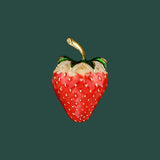 Red Rhinestone Strawberry Fruit Brooches and Enamel Flower Pins