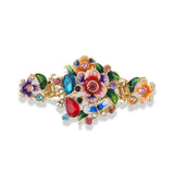 Enamel Hair Claw Flower Rhinestone Hair Clip for Women