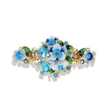 Enamel Hair Claw Flower Rhinestone Hair Clip for Women