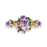 Enamel Hair Claw Flower Rhinestone Hair Clip for Women