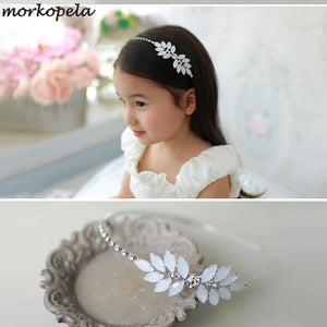 Morkopela Girls Flower Headbands Princess Rhinestone Hairbands