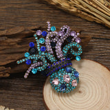 Crystal Octopus Brooch Rhinestone Animal Pin for Clothes Scarf Gift