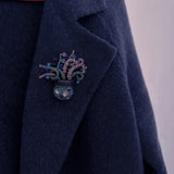 Crystal Octopus Brooch Rhinestone Animal Pin for Clothes Scarf Gift