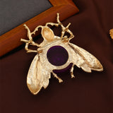 Morkopela Insect Brooches Bee Round Resin Brooch Pin Winter