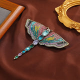 Dragonfly Rhinestone Large Brooch for Women Girls