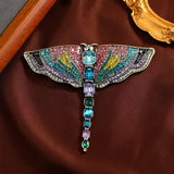 Dragonfly Rhinestone Large Brooch for Women Girls