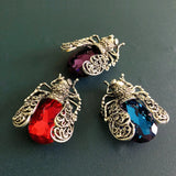 Crystal Insect Brooch Beetles Pin for Women Jewelry