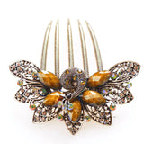 Peacock Hair Comb Clip Rhinestone Hairpin Hair Accessory