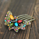 Peacock Hair Comb Clip Rhinestone Hairpin Hair Accessory