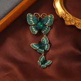 Rhinestone Pink Butterfly Brooch for Women Party Banquet Rhinestone Pins