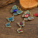 Rhinestone Pink Butterfly Brooch for Women Party Banquet Rhinestone Pins