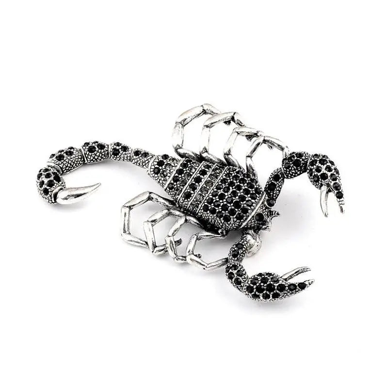Vintage Rhinestone Brooch Pin for Women Crystal Scarf Clip