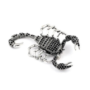 Vintage Rhinestone Brooch Pin for Women Crystal Scarf Clip