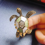 Vintage Rhinestone Brooch Pin for Women Crystal Scarf Clip