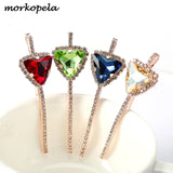 Triangle Crystal Hairpin Rhinestone Hair Clip Banquet Hair Pins Jewelry