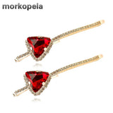 Triangle Crystal Hairpin Rhinestone Hair Clip Banquet Hair Pins Jewelry