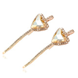 Triangle Crystal Hairpin Rhinestone Hair Clip Banquet Hair Pins Jewelry
