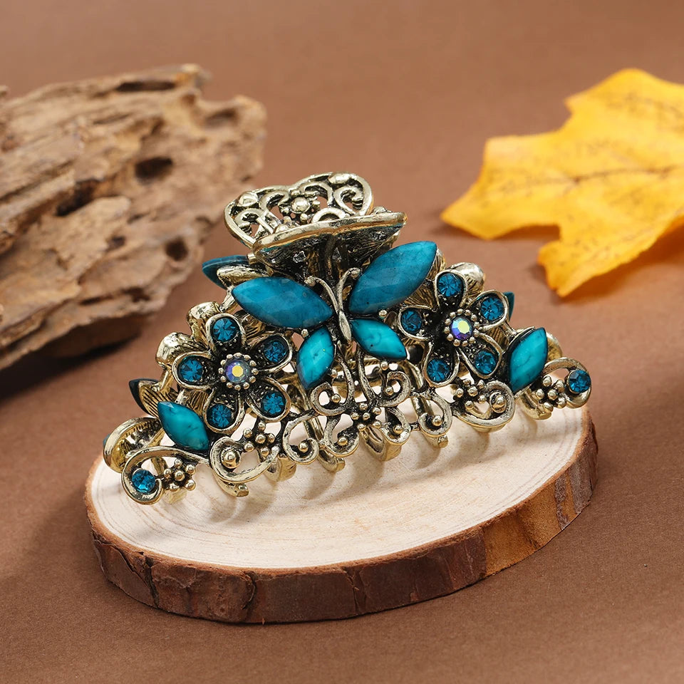Vintage Butterfly Hair Claw Crab Women Metal Hair Clip Accessories