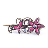 Vintage Flower Hair Clip Metal Hair Claw Crab Big Women Banquet Hair Accessories