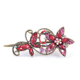Vintage Flower Hair Clip Metal Hair Claw Crab Big Women Banquet Hair Accessories