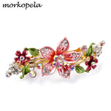 Vintage Flower Hair Jewelry Rhinestone Hair Accessories For Women