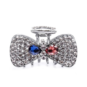 Vintage Hair Clip Claw Rhinestone Flower Peacock Hair Pin Crystal Hair Claws