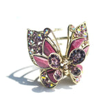 Vintage Butterfly Hair Clip Rhinestone Hair Claw Crab Women Banquet