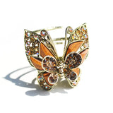 Vintage Butterfly Hair Clip Rhinestone Hair Claw Crab Women Banquet