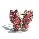 Vintage Butterfly Hair Clip Rhinestone Hair Claw Crab Women Banquet
