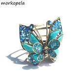 Vintage Butterfly Hair Clip Rhinestone Hair Claw Crab Women Banquet