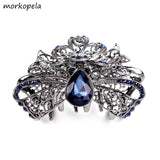 Morkopela Crystal Hair Clip Claw Flower Banquet Hair Accessories