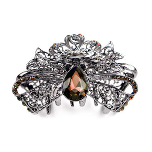 Morkopela Crystal Hair Clip Claw Flower Banquet Hair Accessories