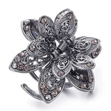 Morkopela Crystal Hair Clip Claw Flower Banquet Hair Accessories