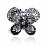 Morkopela Crystal Hair Clip Claw Flower Banquet Hair Accessories