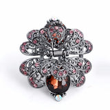 Morkopela Crystal Hair Clip Claw Flower Banquet Hair Accessories