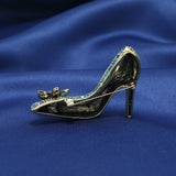 Morkopela Women Rhinestone High Heel Shoes Brooch Pin Collections