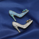 Morkopela Women Rhinestone High Heel Shoes Brooch Pin Collections