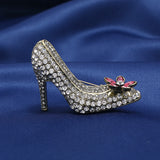 Morkopela Women Rhinestone High Heel Shoes Brooch Pin Collections