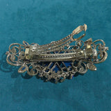Vintage Metal Large Hair Clip Clamp Retro Resin Flower Hair Barrette