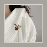Red Cherry Enamel Pin Costume Brooch Women Jewelry Accessory